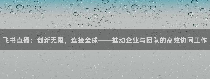 玩球直播官网app：飞书直播：创新无限，连接全球——推动企业与团队的高效协同工作
