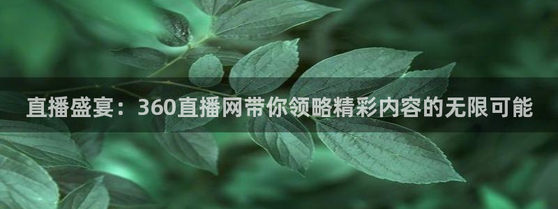 玩球直播jrs直播：直播盛宴：360直播网带你领略精彩内容的无限可能